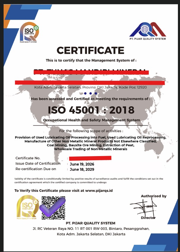 Contoh Sertifikat ISO Non-Akreditasi - sampel 3
